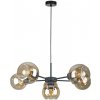 Keter Lighting Luster na lanku KALIOPE 6xE27/60W/230V čierna/dymová béžová KE0157 + záruka 3 roky zadarmo + záruka 3 roky zadarmo