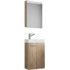 VCM Kúpeľňová skrinka s umývadlom a zrkadlom Slito (so zrkadlovou skrinkou, dub sonoma) (100293479)