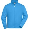 James & Nicholson Mikina JN 836 se stojáčkem na zip COT02083602202-aqua M Aqua