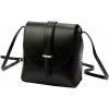 Gregorio Kožená moderná malá dámska crossbody kabelka čierna