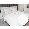 Biante Hrejivé posteľné obliečky Minky 3D bodky MKP-016 Krémovo biele Predĺžené 140x220 a 70x90 cm