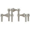 Stoff Nagel Designový svietnik STOFF Nagel Brushed Chrome – sada 3 ks
