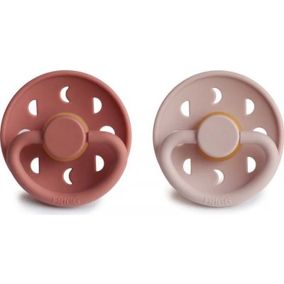 FRIGG Moon Phase silikónové cumlíky Blush / Powder Blush, 0-6m, dvojbalenie