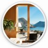 Moderné okrúhle zrkadlo do spálne v bielom ráme Moderné okrúhle zrkadlo do spálne v bielom ráme fi 90 cm lsbe-fi90-kffffff