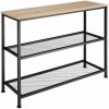 tectake 404201 konzolový stolík bristol 100x30x81cm - industrial svetlé drevo, dub sonoma