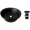 Comad Súprava keramického umývadla na dosku a výpuste Mada 40 cm čierna