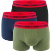 HUGO - boxerky 3PACK cotton stretch black & army green color combo z organickej bavlny - limitovaná fashion edícia (HUGO BOSS)-L (90-98 cm)