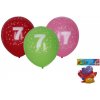 Wiky Balónik nafukovací 30 cm - sada 5 ks, s číslom 7