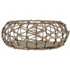 Clayre & Eef Kovový okrúhly košík s výpletom - Ø 39*15 cm - Clayre & Eef