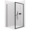CERANO - Sprchovací kút Varone POINT Ľ/P - 6 mm - čierna matná, transparentné sklo - 120x90x195 cm - posuvný