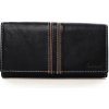 Dámska kožená peňaženka čierno/koňaková - Delami Lestiel čierna