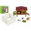 Teddies Králikáreň s výbehom plast s doplnkami v krabici 23 x 19 x 8 cm