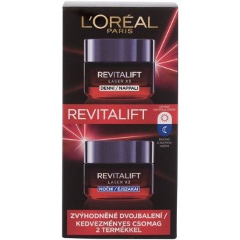 L'Oréal Paris Revitalift Omladzujúci krém Revitalift Laser X3 50 ml + Omladzujúci nočný krém Revitalift Laser X3 Night 50 ml darčeková sada