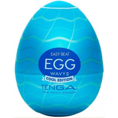 Tenga Egg Wavy II Cool Edition jednorazový masturbátor 6,5 cm