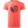 Florbal love - Klasické pánske tričko vyššej gramáže - S ( Korálová )
