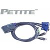 ATEN KVM prepínač 2-portový VGA KVMP USB2.0, mini, audio, 1,8 m káble CS-62U