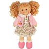 Panenka Bigjigs Toys látková Poppy, 28 cm