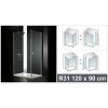 Aquatek GLASS R GLASSR31CH120X9063 (Sprchový kút obdĺžnikový s jednými otváracími dverami)