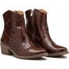 Členkové kozáčky DALLAS z ťavej kože hnedé