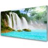 Sklenený obklad Do kuchyne Vodopád jazero príroda 100x50 cm