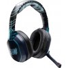 Lexip Kakashi Kamui Slúchadlá s mikrofónom Káblový a bezdrôtový Pres hlavu Hranie Bluetooth Čierna, Modrá