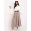 Factory Elegantná maxi sukňa so záhybmi a opaskom Farba: Sivá, Veľkosť: UNI