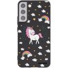 Picasee silikónový čierny obal pre Samsung Galaxy S22+ 5G - Unicorn hviezdne nebo