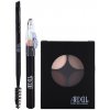 Ardell Brows paleta pre líčenie obočia 4 g + fixačný vosk na obočie 2,3 g + štetec na obočie