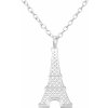 Strieborný prívesok s retiazkou Eiffelova veža