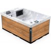 Lovia vírivá vaňa pre 2 osoby 200x130x82 L303 Opláštění: Canyon Teak, Barva akrylátu: White Marble