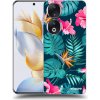 Picasee silikónový prehľadný obal pre Honor 90 5G - Pink Monstera