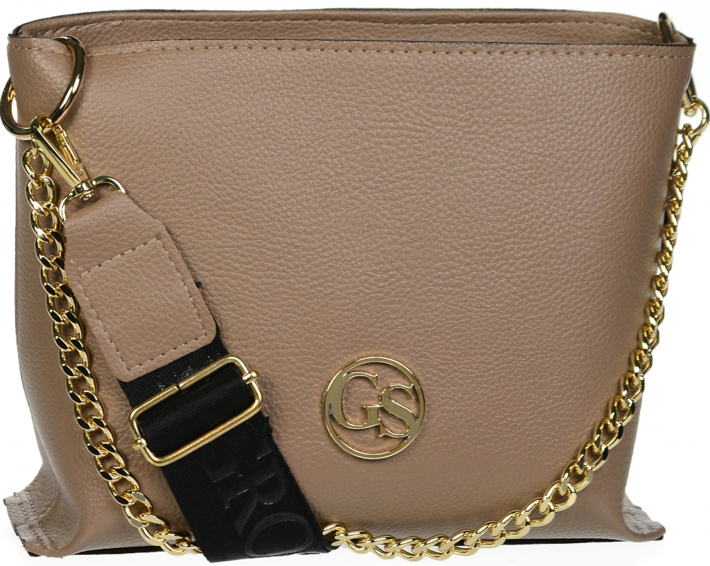 Grosso crossbody kabelka s retiazkou GS-152-taupe