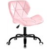 JAKS Kancelárska stolička ružová velúr Noto