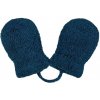 NEW BABY Detské zimné rukavičky so šnúrkou modré polyester/elastan 62 (3-6m)