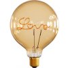 Edison Soft žiarovka pre stolové lampy, Love, E27, 250lm, 5W, Teplá biela, stmievateľná