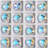 AB přívěsky krystal různých tvarů 12x13mm - Čirá / Srdce