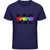 Akciové Gildan Soft-Style Tričko - Dúhový Nápis - All for Love - Námornícka - S - Pánske