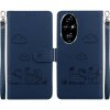 Peňaženkové kožené puzdro Cute Cats na Honor 200 Pro 5G - Modrá