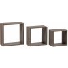 Autronic P-008 SON Polička nástenná, sada 3 ks, MDF, 3D dekor dub sonoma dark, baleno v ochranej fólii