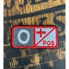 Nášivka krvná skupina 0+ POS