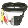 PremiumCord SCART - 3xCINCH 1.5m in/out přepínač kjssc-2