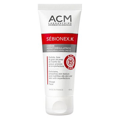 ACM AHA kyselín Sébionex K Keratoregulating Cream - Keratoregulačný krém na problematickú pleť a obsahom 40 ml