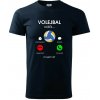 Volejbal volá - Klasické pánske tričko vyššej gramáže - M ( Tmavomodrá (veľmi tmavá - skoro čierna) )