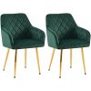 Sada 2 jedálenských stoličiek Monett velvet G, zelená