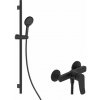 kielle Nefia - Sprchový set s batériou, tyčou, hadicou a sprchovou hlavicou EcoSpare, matná čierna - 20627SN34