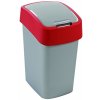 Curver Strend Pro FLIP BIN 25 l šedostříbrná/červená koš na odpad