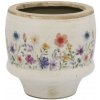 Chic Antique Béžový antik keramický obal kvetináč s kvetmi Fleurville S - Ø 12*10 cm - Chic Antique