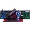 Marvo CM409 EN, sada klávesnice s herní myší, podložkou a sluchátky, US, herní, membránová typ drátová (USB), černá, podsvícená