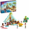 LEGO 41700 Friends Táborenie na pláži, dobrodružná kempingová súprava, hračky pre dievčatá a chlapcov od 6 rokov s 3 minibábikami a doplnkami