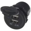 2x USB zásuvka červené podsvietenie